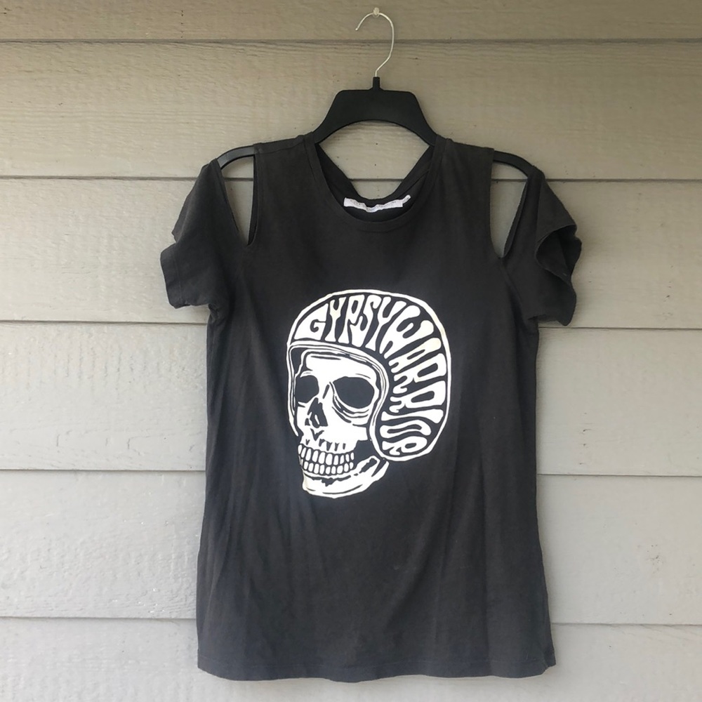 Gypsy Warrior Shoulder Cutout Tee.